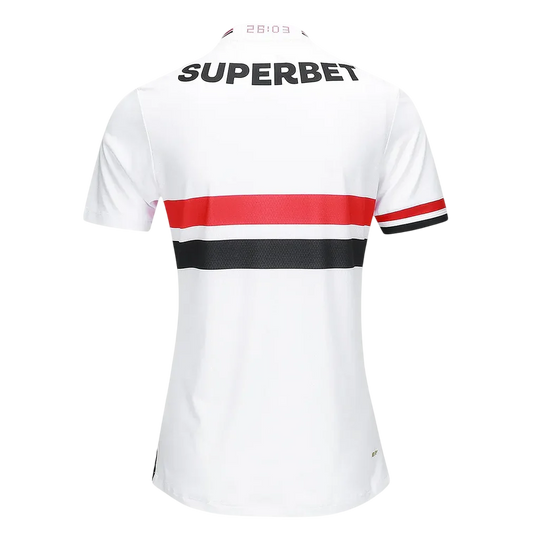 Camisa São Paulo Home 25/26 Torcedor New Balance Feminina - Branca