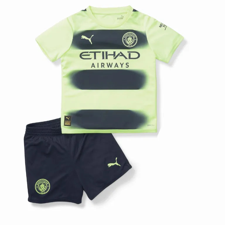 Conjunto Infantil Manchester City Third 22/23 - Verde