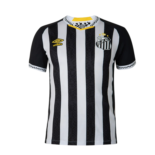 Camisa Santos Away 25/26 Jogador Umbro Masculina - Preta e Branca