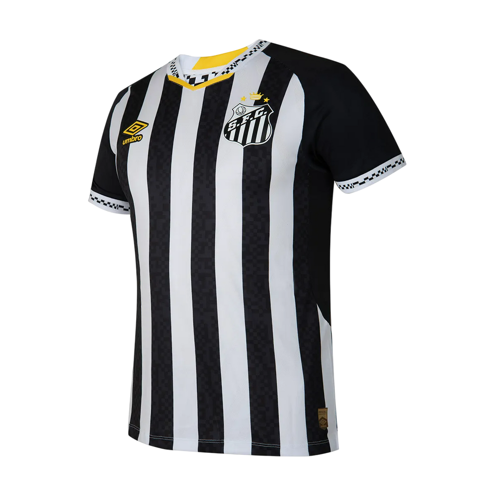 Camisa Santos Away 25/26 Jogador Umbro Masculina - Preta e Branca