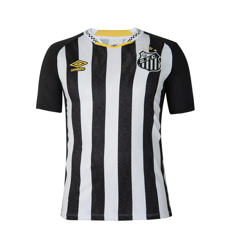 Camisa Santos Away 25/26 Torcedor Umbro Masculina - Preta e Branca