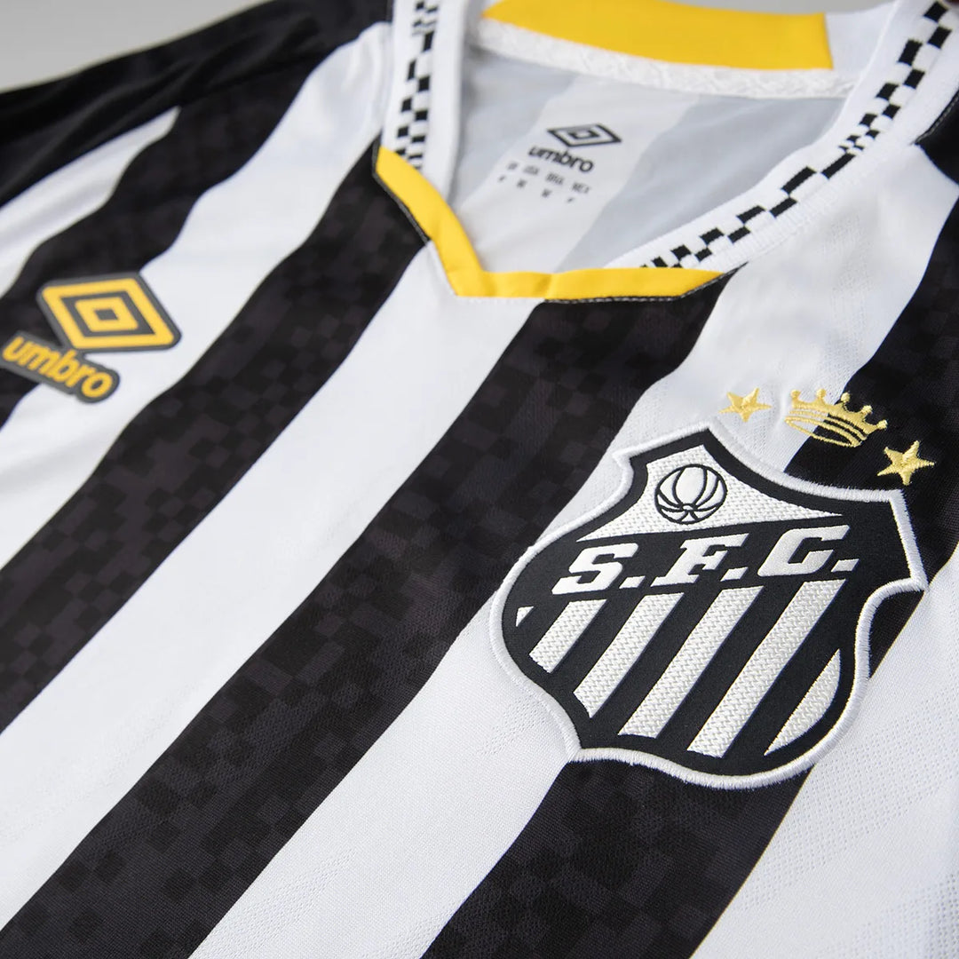 Camisa Santos Away 25/26 Torcedor Umbro Masculina - Preta e Branca