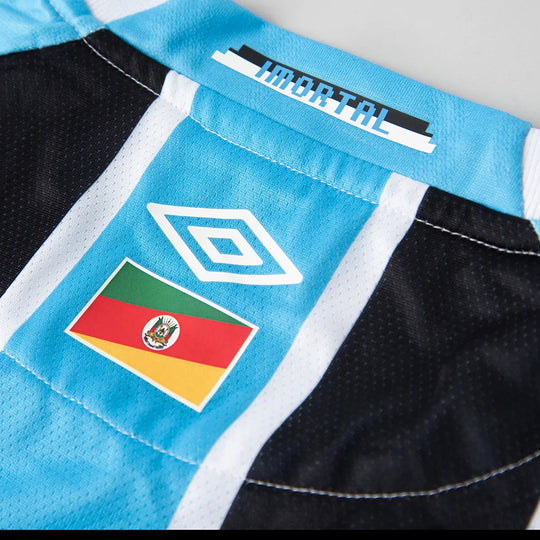 Camisa Grêmio Home 25/26 Torcedor Umbro Feminina - Azul e Preta