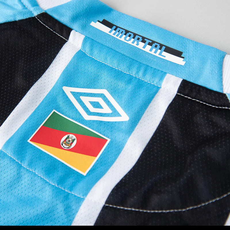 Camisa Grêmio Home 25/26 Torcedor Umbro Feminina - Azul e Preta