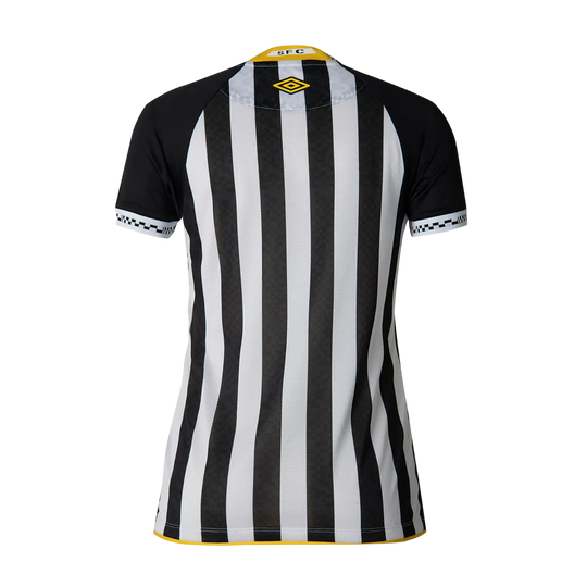 Camisa Santos Away 25/26 Torcedor Umbro Feminina - Preta e Branca