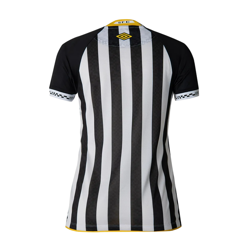 Camisa Santos Away 25/26 Torcedor Umbro Feminina - Preta e Branca