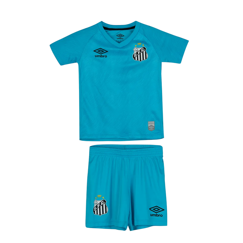 Conjunto Infantil Santos Third 25/26 Umbro - Azul