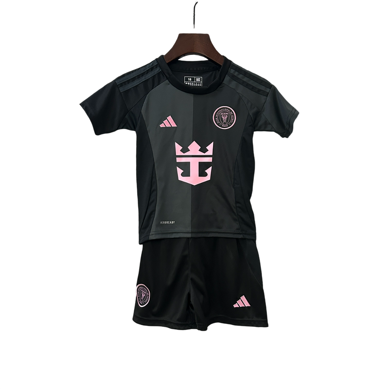 Conjunto Infantil Inter Miami Away 25/26 Adidas - Preta