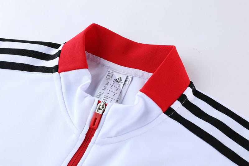 Conjunto Flamengo 21/22 Branca - Adidas - Com Fecho