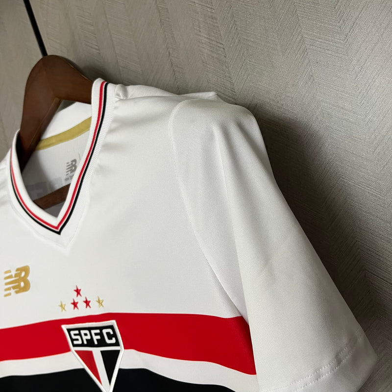 Camisa São Paulo Home 25/26 Torcedor New Balance Feminina - Branca