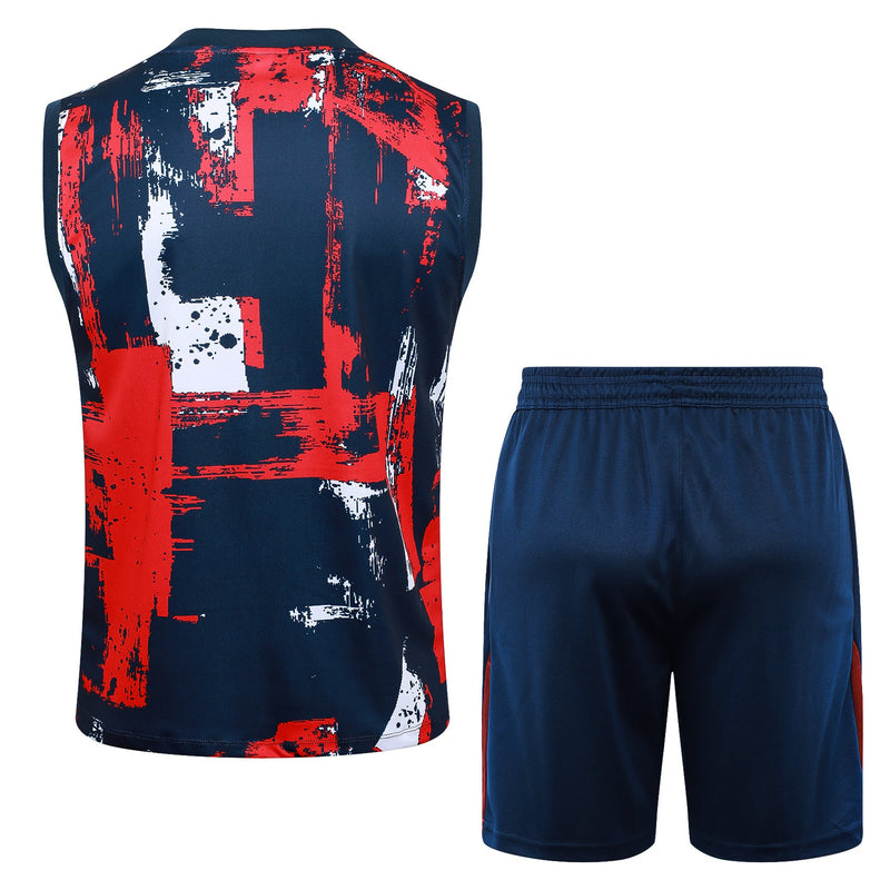 Conjunto Regata Paris Saint Germain 2024/25 - Azul e Vermelha