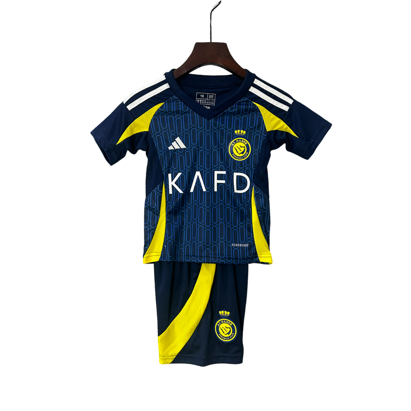Conjunto Infantil Al Nassr Away 24/25 Adidas - Azul