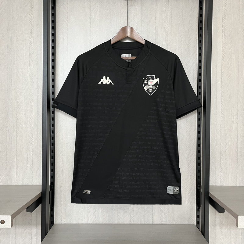 Camisa Vasco Goleiro 24/25 s/n° Torcedor Kappa Masculina - Preta
