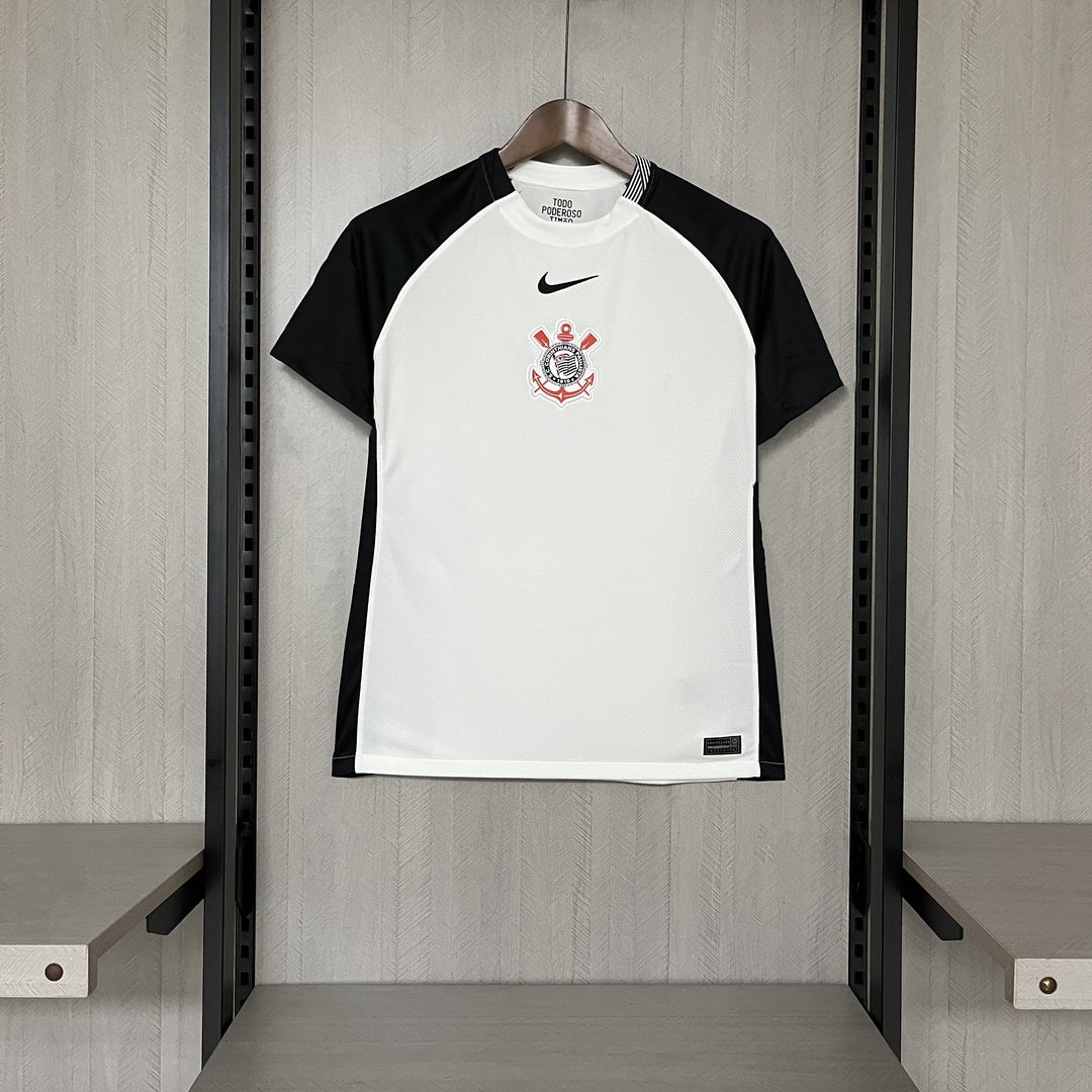 Camisa Corinthians Home 25/26 Torcedor Nike Feminina - Branca