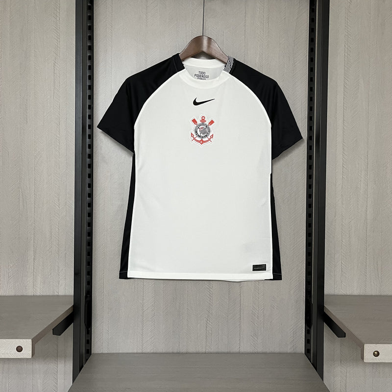 Camisa Corinthians Home 25/26 Torcedor Nike Feminina - Branca