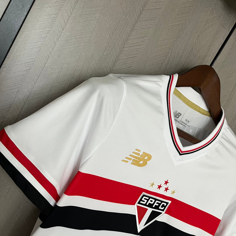 Camisa São Paulo Home 25/26 Torcedor New Balance Feminina - Branca