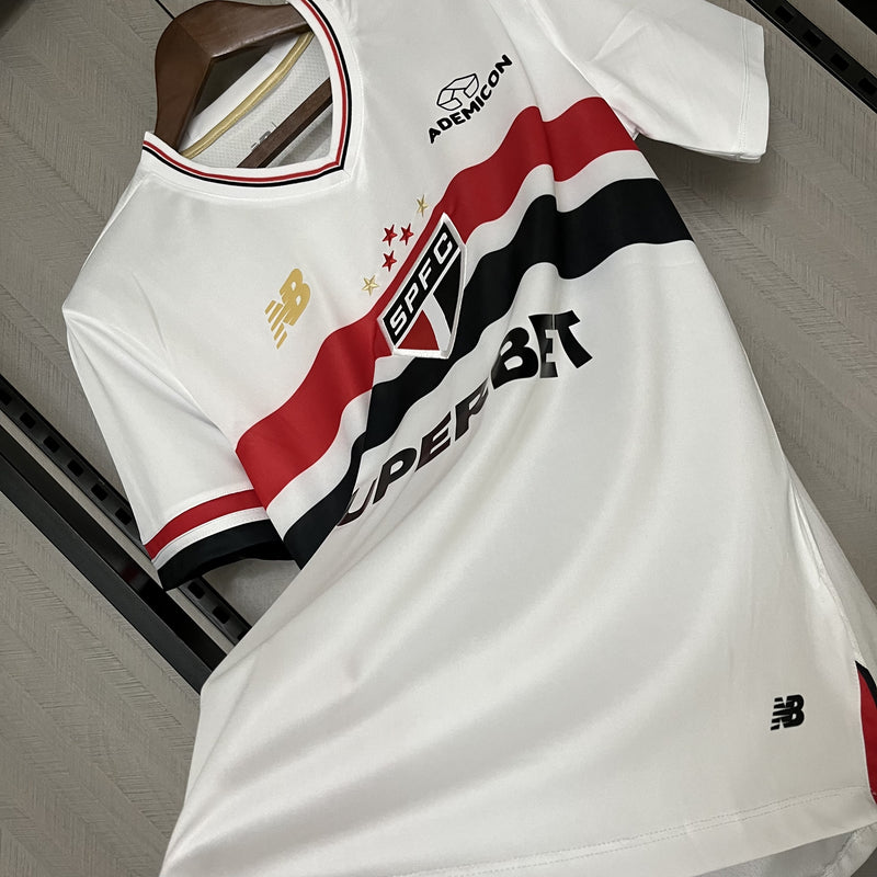 Camisa São Paulo Home 25/26 Torcedor New Balance Masculina - Branca
