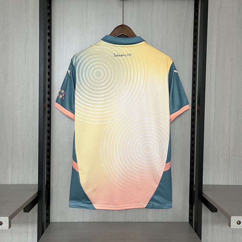 Camisa Manchester City Fourth 24/25 s/n° Torcedor Puma Masculina - Azul e Rosé