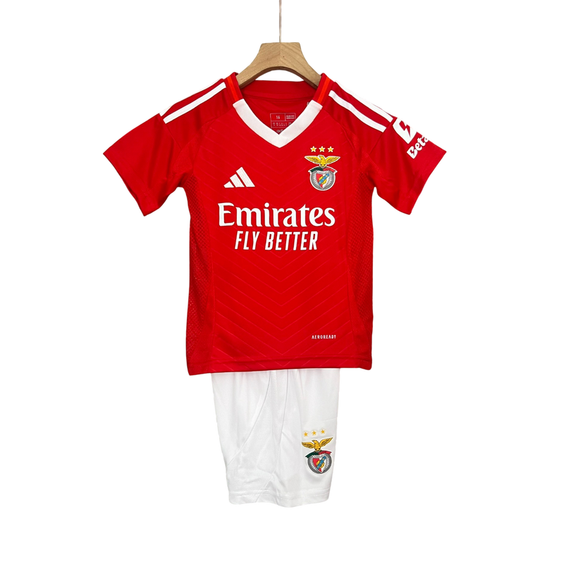 Conjunto Infantil Benfica Home 24/25 Adidas - Vermelha