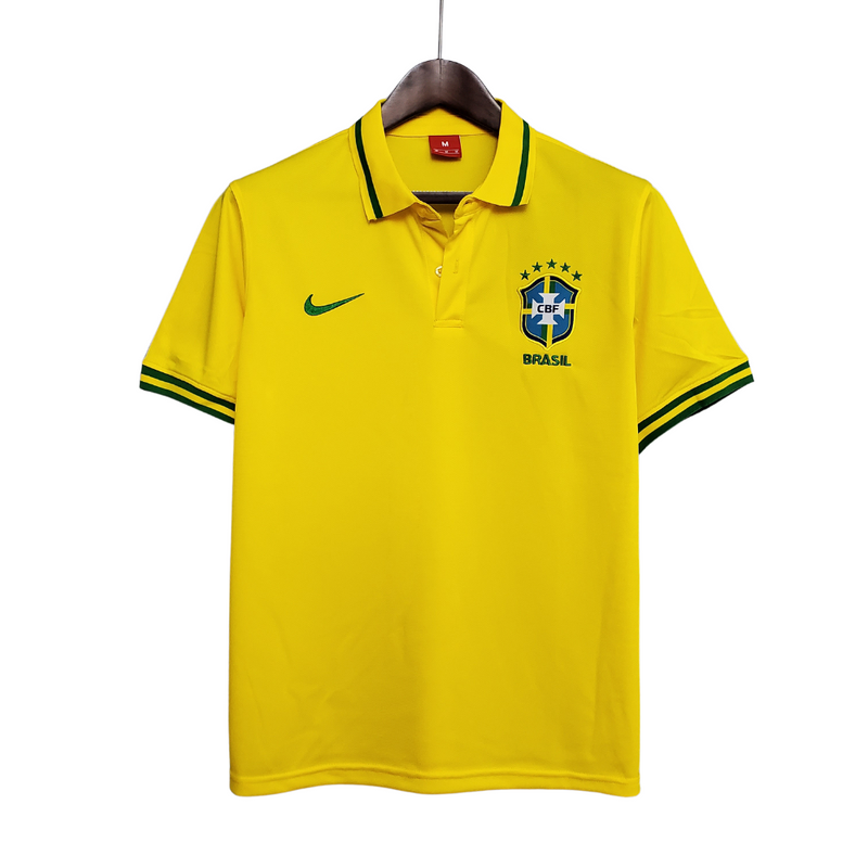 Camisa Polo Brasil Amarela - Masculina