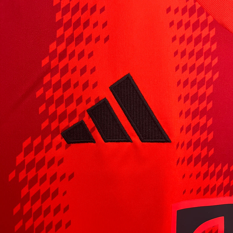 Camisa Bayern de Munique Home 24/25 s/n° Torcedor Adidas Masculino - Vermelho