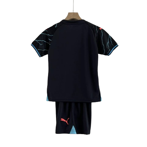 Conjunto Infantil Manchester City Third 23/24 - Preto