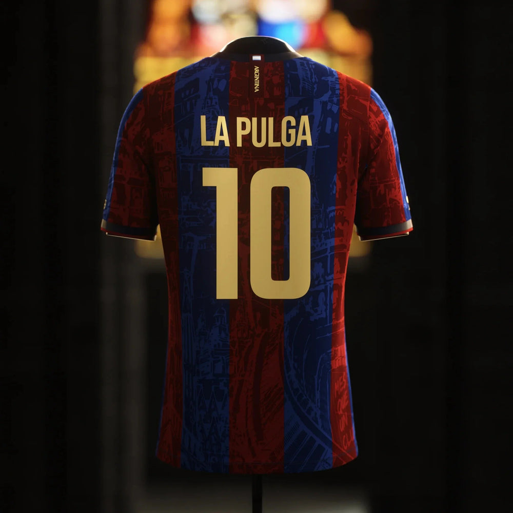 Camisa Barcelona Edição La Pulga 24/25 Grená - Comma Masculino Torcedor