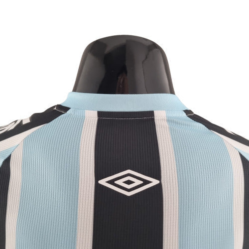 Camisa Grêmio I 22/23 - Preta, Branca e Azul - Umbro - Masculino Jogador