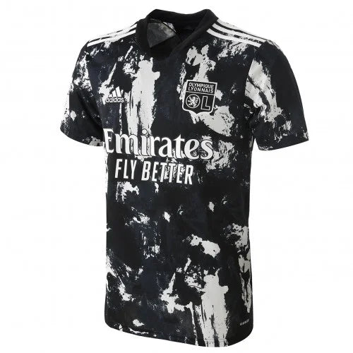 Camisa Olympique Lyon III 21/22 Adidas - Branco e Preto