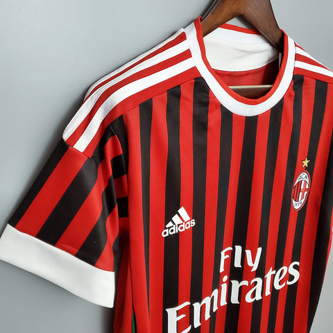 Camisa Milan Retrô 2011/2012 Vermelha e Preta - Adidas