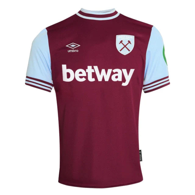 Camisa West Ham Home 24/25 s/n° Torcedor Umbro Masculina - Grená