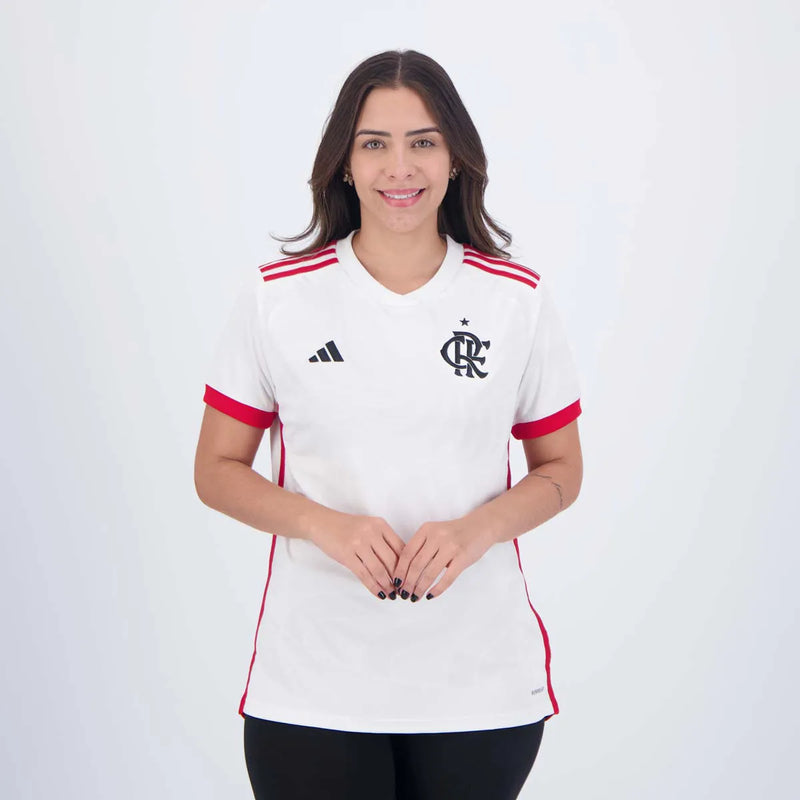 Camisa Flamengo Away 24/25 Torcedor Adidas Feminina - Branca