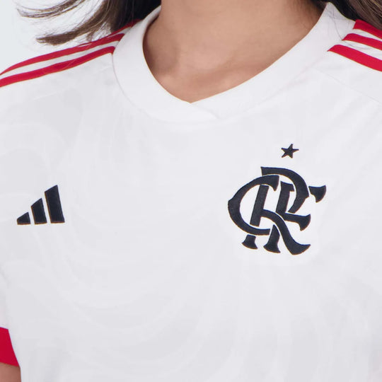 Camisa Flamengo Away 24/25 Torcedor Adidas Feminina - Branca