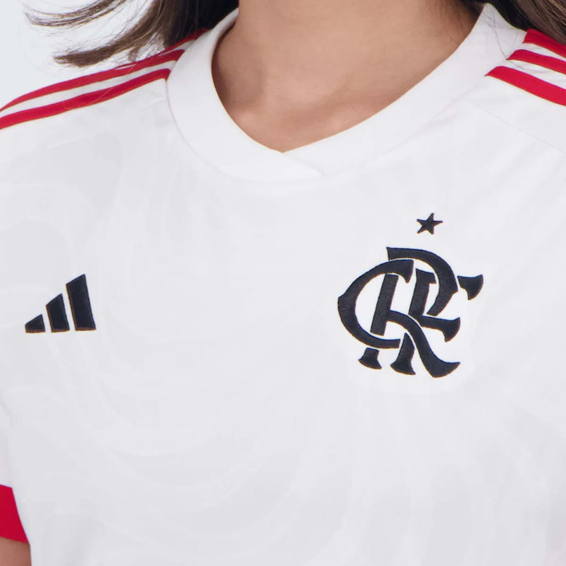 Camisa Flamengo Away 24/25 Torcedor Adidas Feminina - Branca