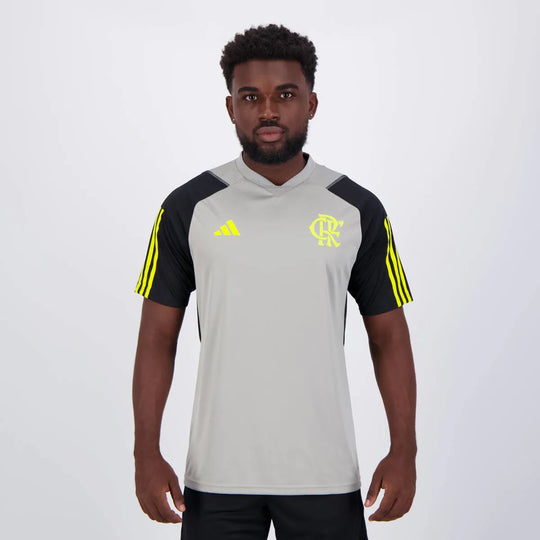 Camisa Flamengo Treino 24/25 Torcedor Adidas Masculina - Cinza