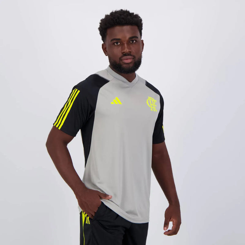 Camisa Flamengo Treino 24/25 Torcedor Adidas Masculina - Cinza