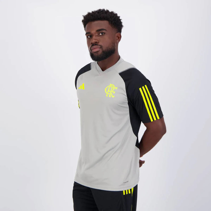 Camisa Flamengo Treino 24/25 Torcedor Adidas Masculina - Cinza