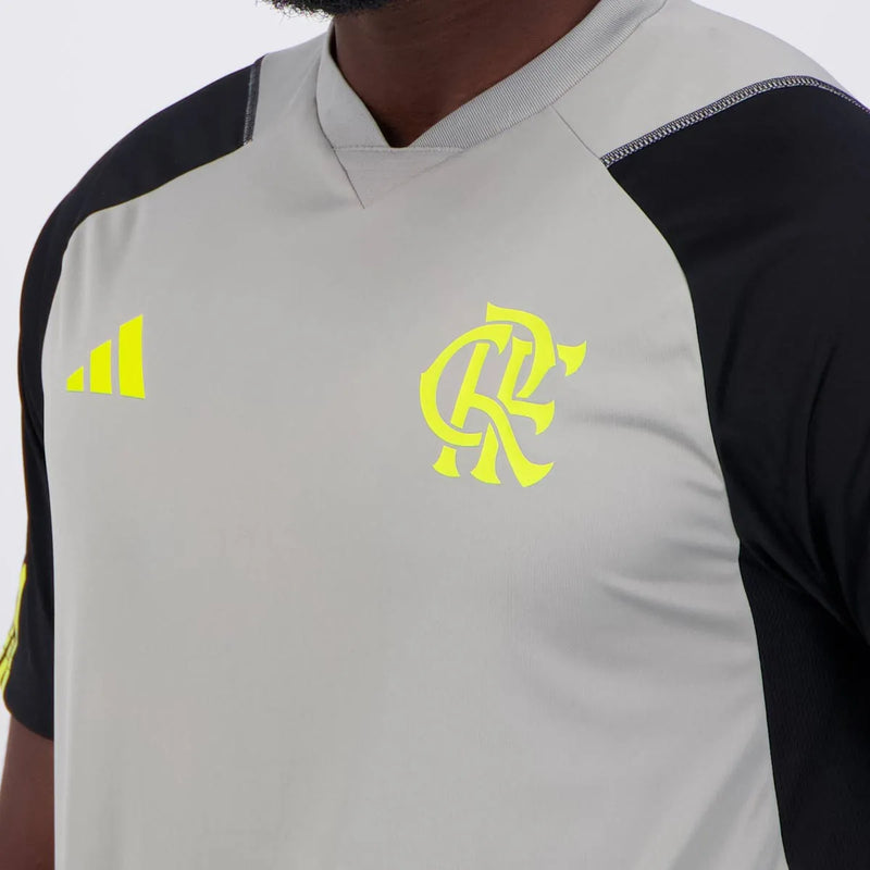Camisa Flamengo Treino 24/25 Torcedor Adidas Masculina - Cinza
