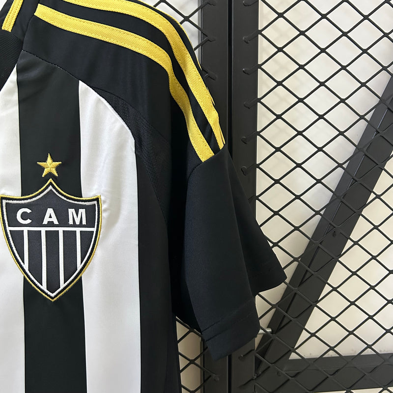 Camisa Atlético Mineiro Home 25/26 Torcedor Adidas Masculina - Preta e Branca