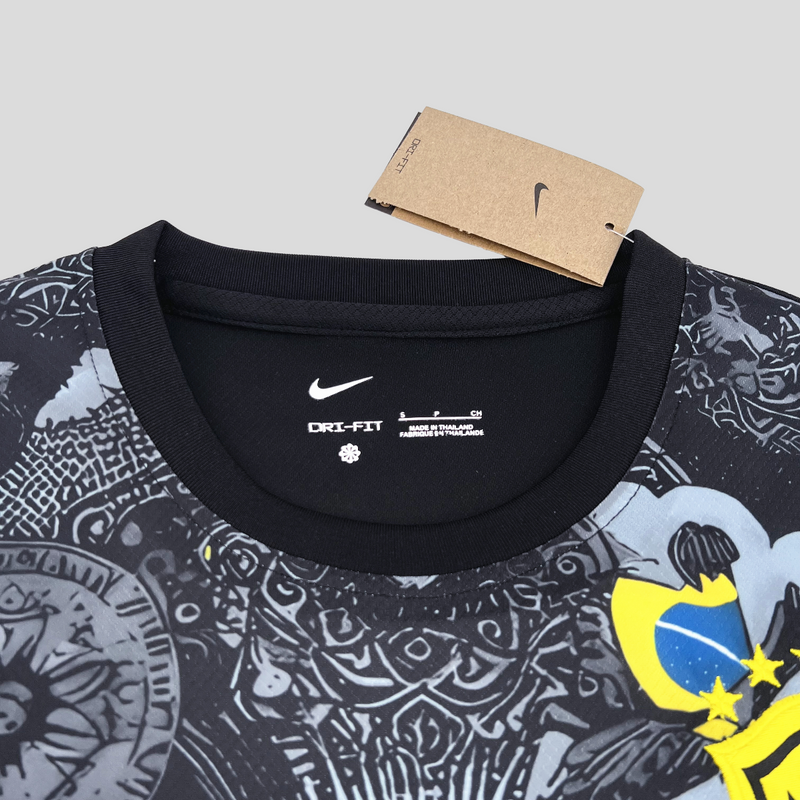 Camisa Brasil Edição Especial Cristo 24/25 s/n° Torcedor Nike Masculina - Preta e Branca