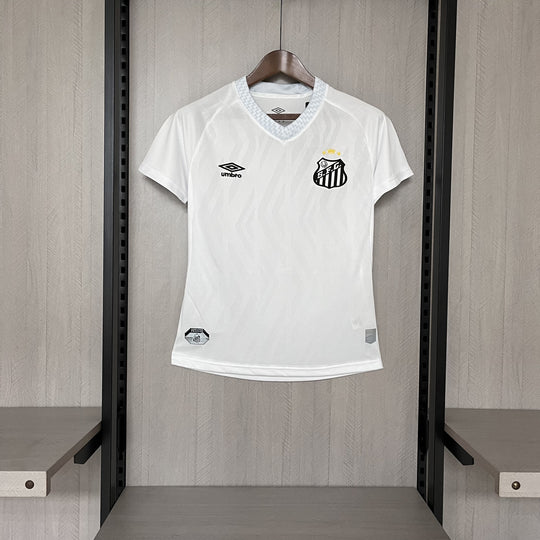 Camisa Santos Home 25/26 Torcedor Umbro Feminina - Branca