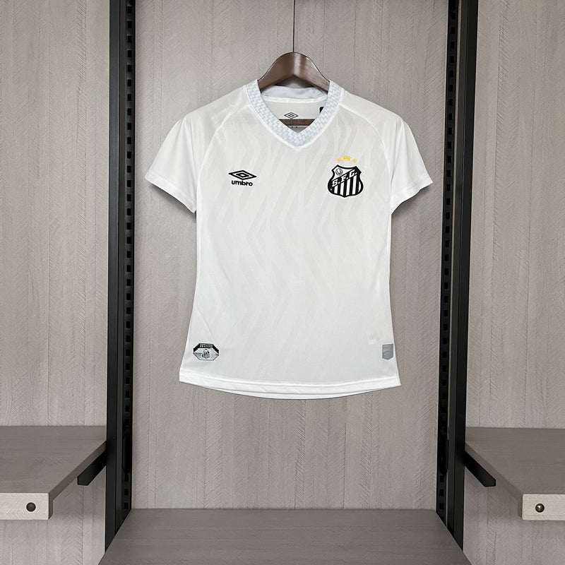 Camisa Santos Home 25/26 Torcedor Umbro Feminina - Branca