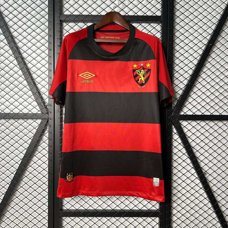 Camisa Sport Recife Home 25/26 Torcedor Umbro Masculina - Vermelha e Preta