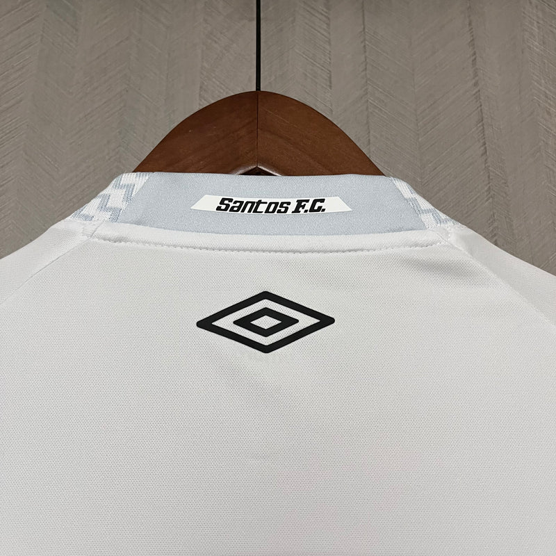 Camisa Santos Home 25/26 Torcedor Umbro Masculina - Branca