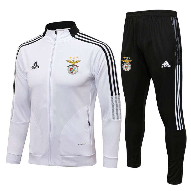 Conjunto Benfica 21/22 Branca - Adidas - Com Fecho