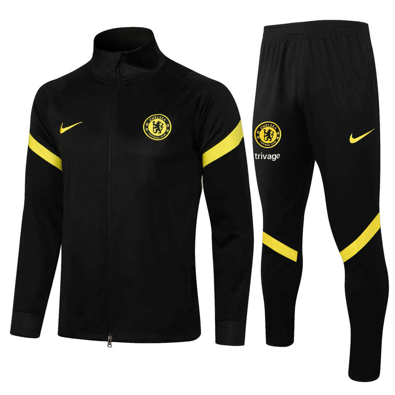 Conjunto Chelsea 21/22 Preto - Nike - Com Fecho