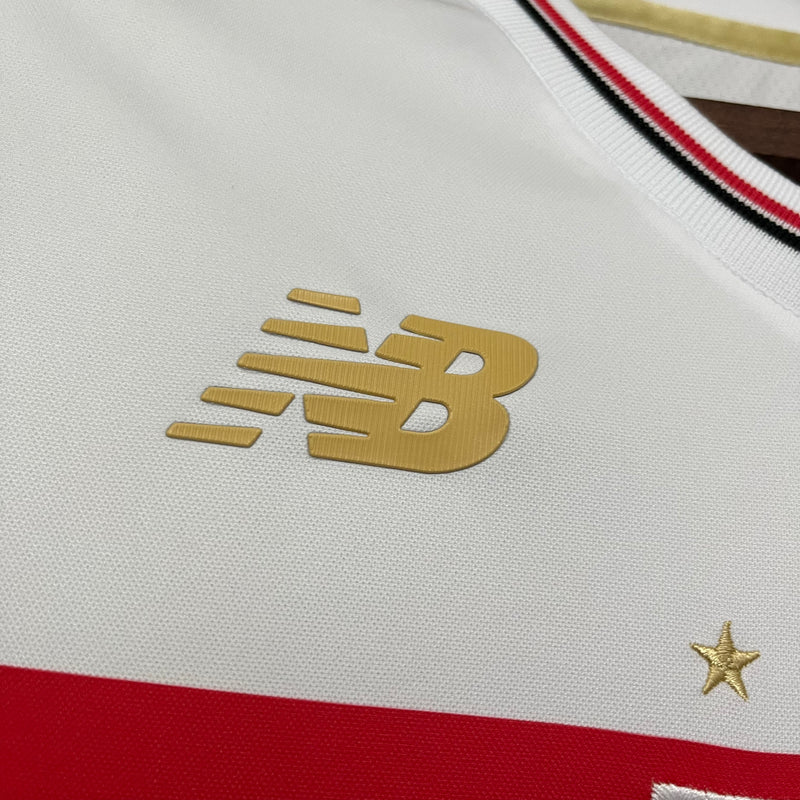 Camisa São Paulo Home 25/26 Torcedor New Balance Feminina - Branca