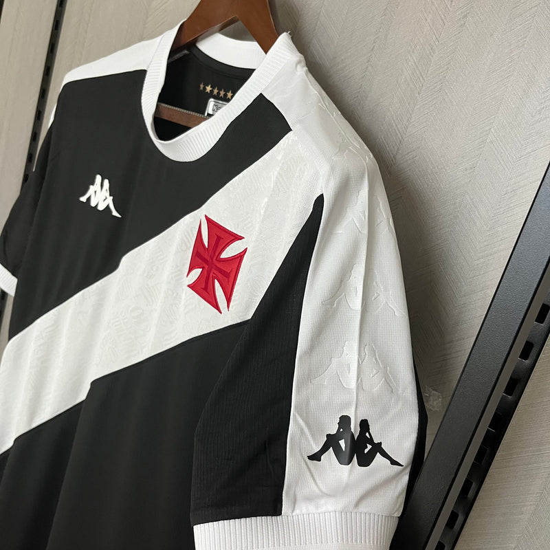 Camisa Vasco Home 24/25 s/n° Torcedor Kappa Masculina - Preta e Branca