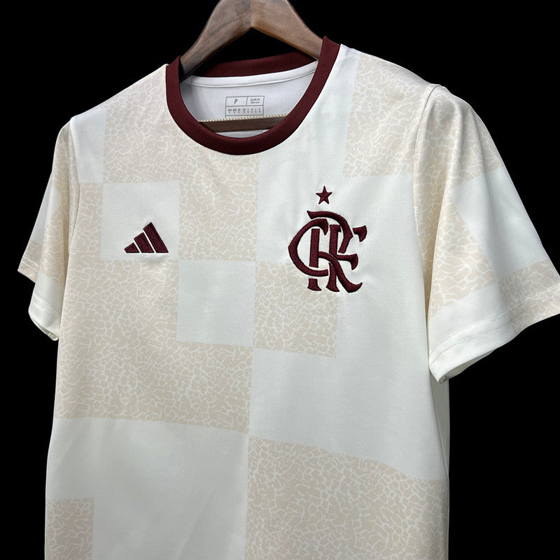 Camisa Flamengo Pré Jogo 24/25 Adidas - Bege