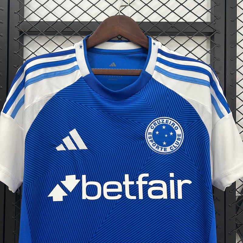 Camisa Cruzeiro Home 25/26 Torcedor Adidas Masculina - Azul e Branca